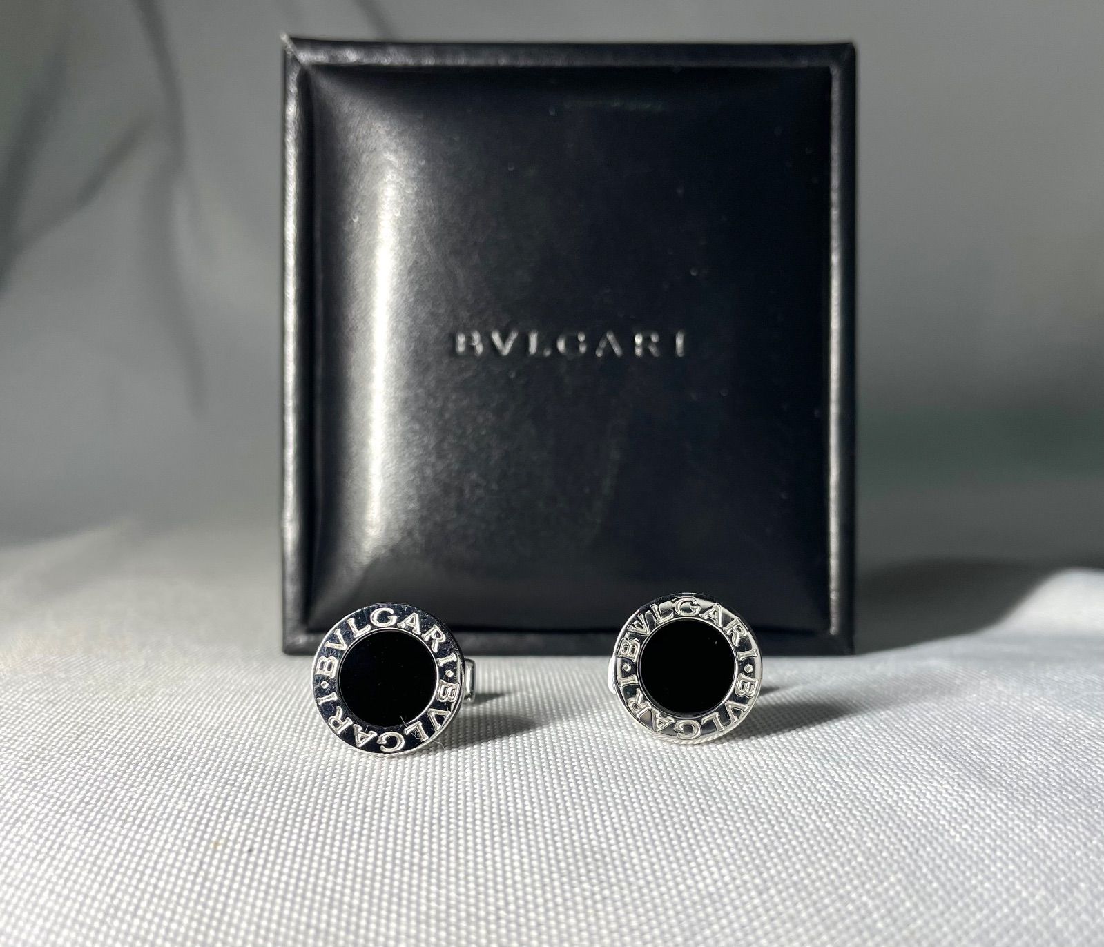 美品 BVLGARI ブルガリ B-ZERO ロゴ ブラックオニキス & スターリング