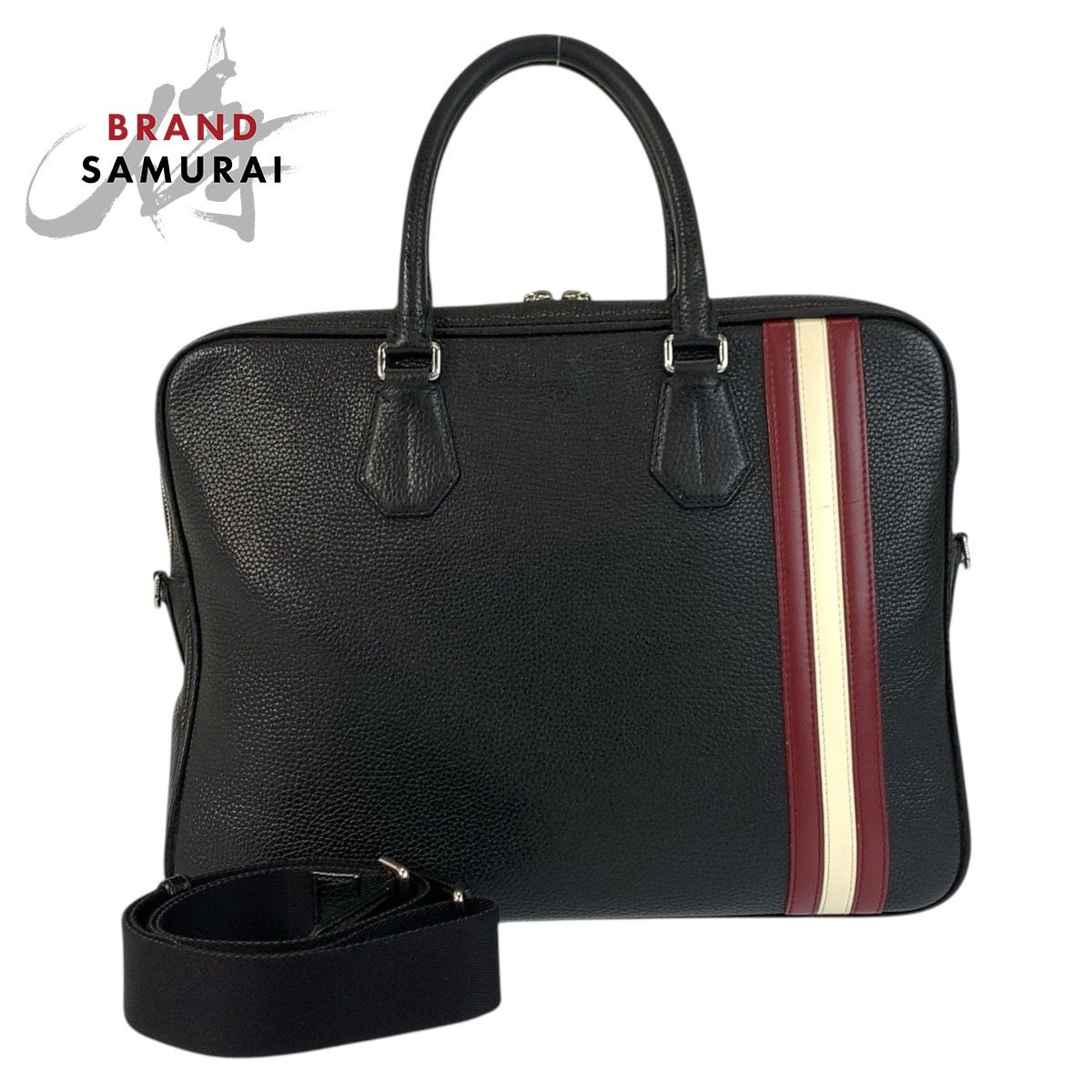 美品 BALLY バリー トレインスポッティング ブラック 黒 シルバー金具