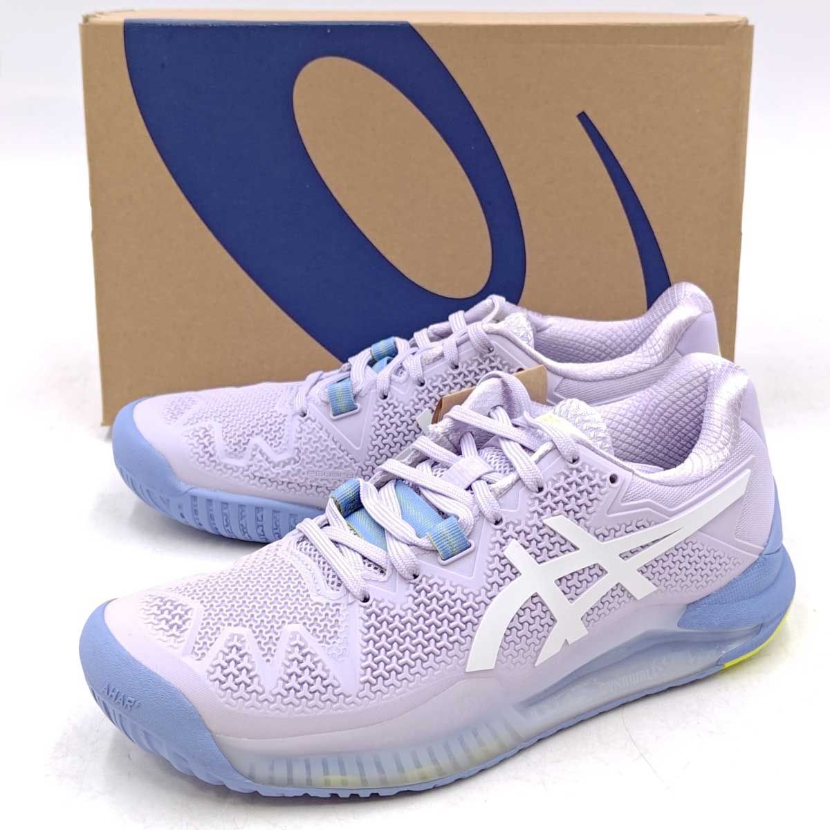 未使用】アシックス GEL-RESOLUTION 8 23.5cm MURASAKI/WHITE パープル
