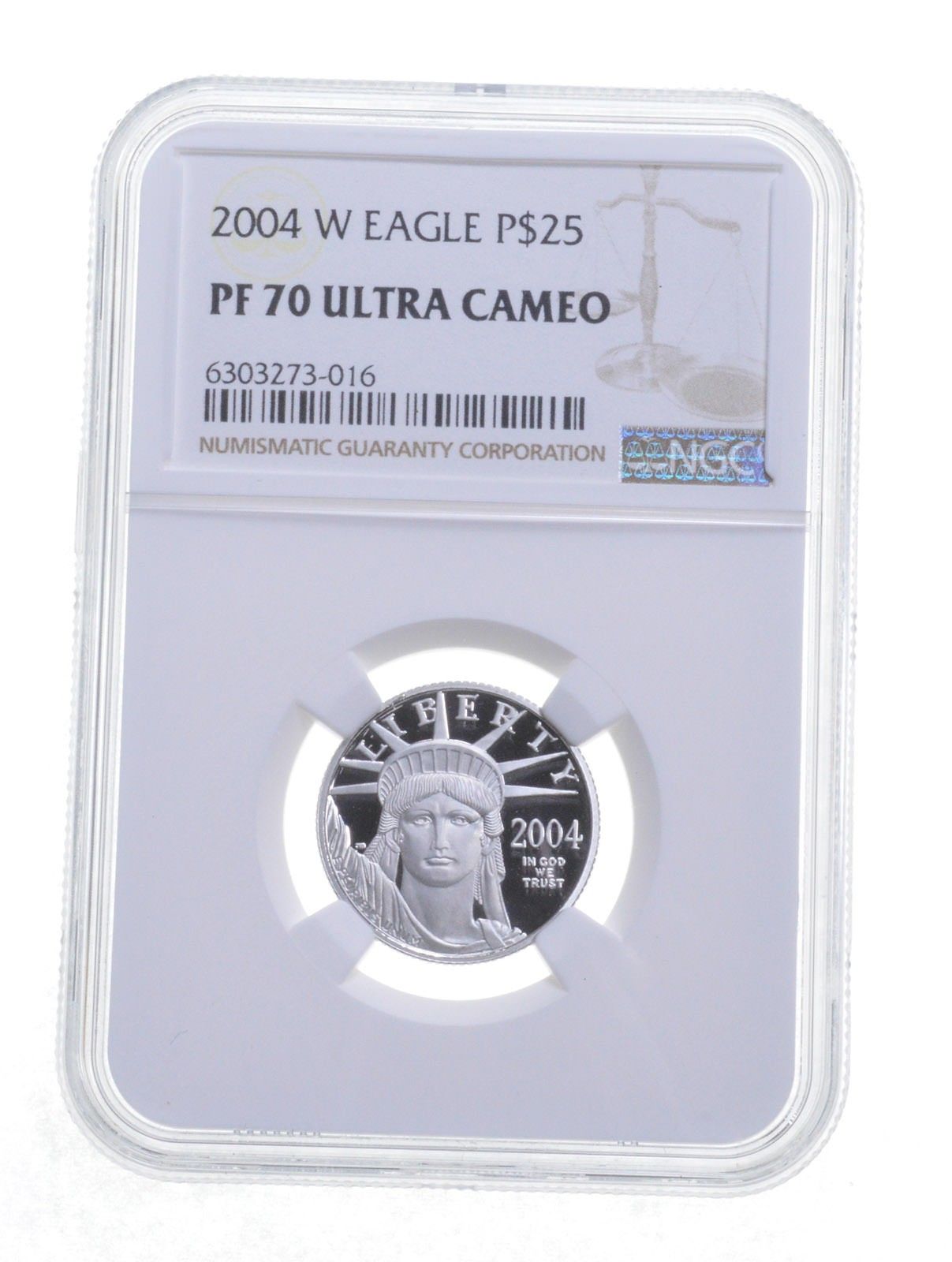 PF 70 UCAM 2004 W 25 アメリカンプラチナイーグル グレードNGC 6036