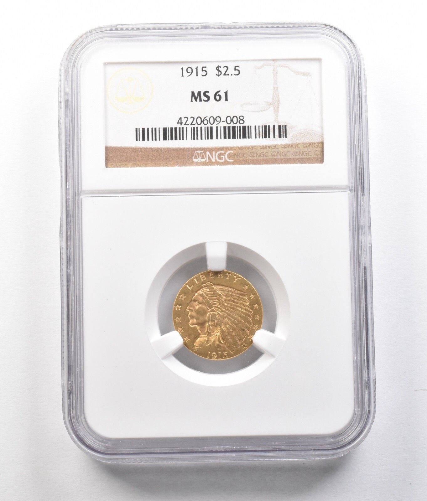 1912年 インディアンヘッド金貨 $2.5 MS 61 1912年 インディアンヘッド金貨 .5 MS 61 ○一点モノ○ アメリカ 1912