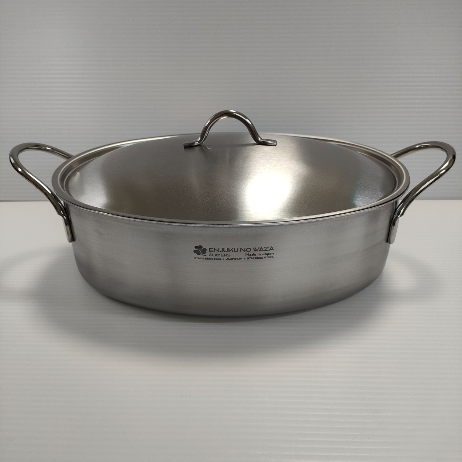 未使用品】燕熟の技 ステンレス オーバルパン 28cm 両手鍋 燕三条 EJSA 