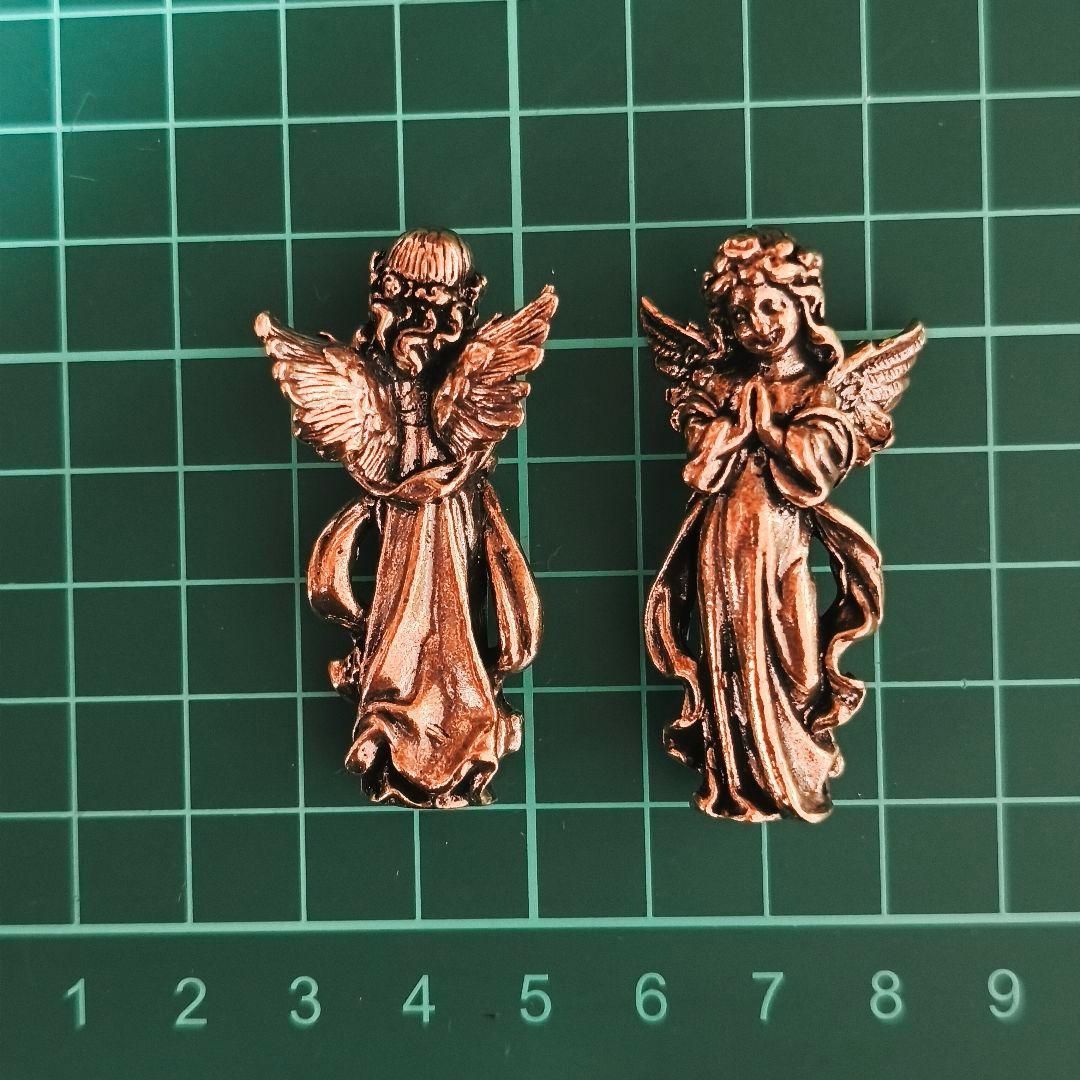 A09 真鍮製 祈りの天使 エンジェル 開運置物 ブラス製 アンティーク調