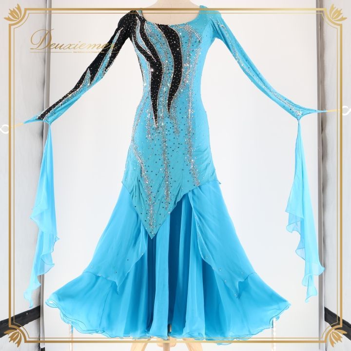 ドレス　スタンダード 楽天市場】社交ダンスドレス 広がる裾 競技用ドレス ダンス衣装 ダンス