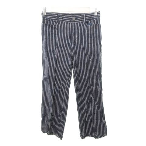 アンタイトル UNTITLED スラックス パンツ ストライプ 日本製 薄手 2 M