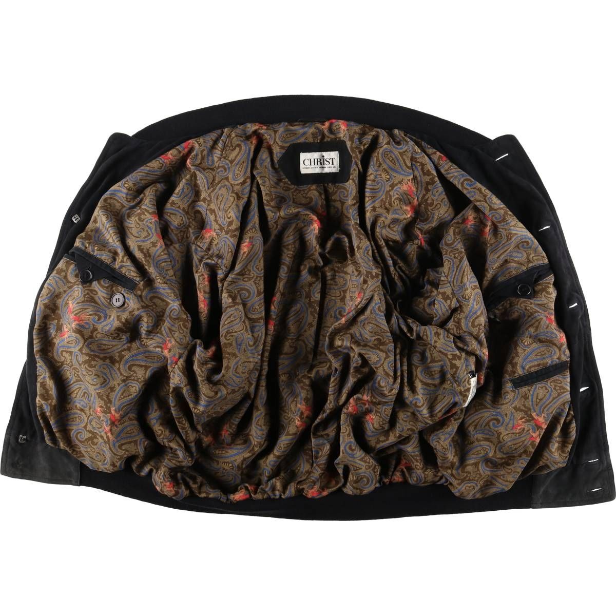 古着 CHRIST スエードレザーブルゾン メンズXL相当 ヴィンテージ