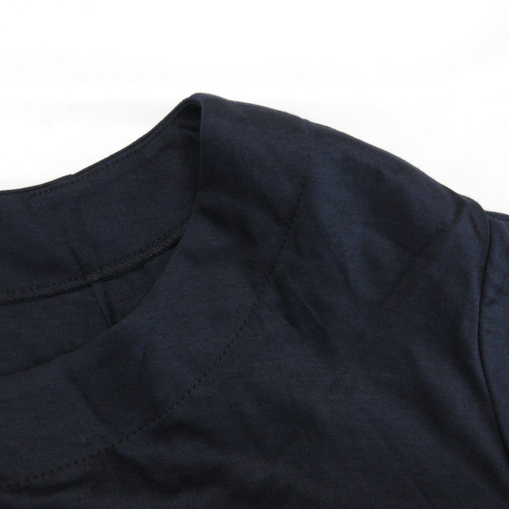 レリアン Leilian ロングワンピース 半袖 13 紺 ネイビー /GV □YHS13