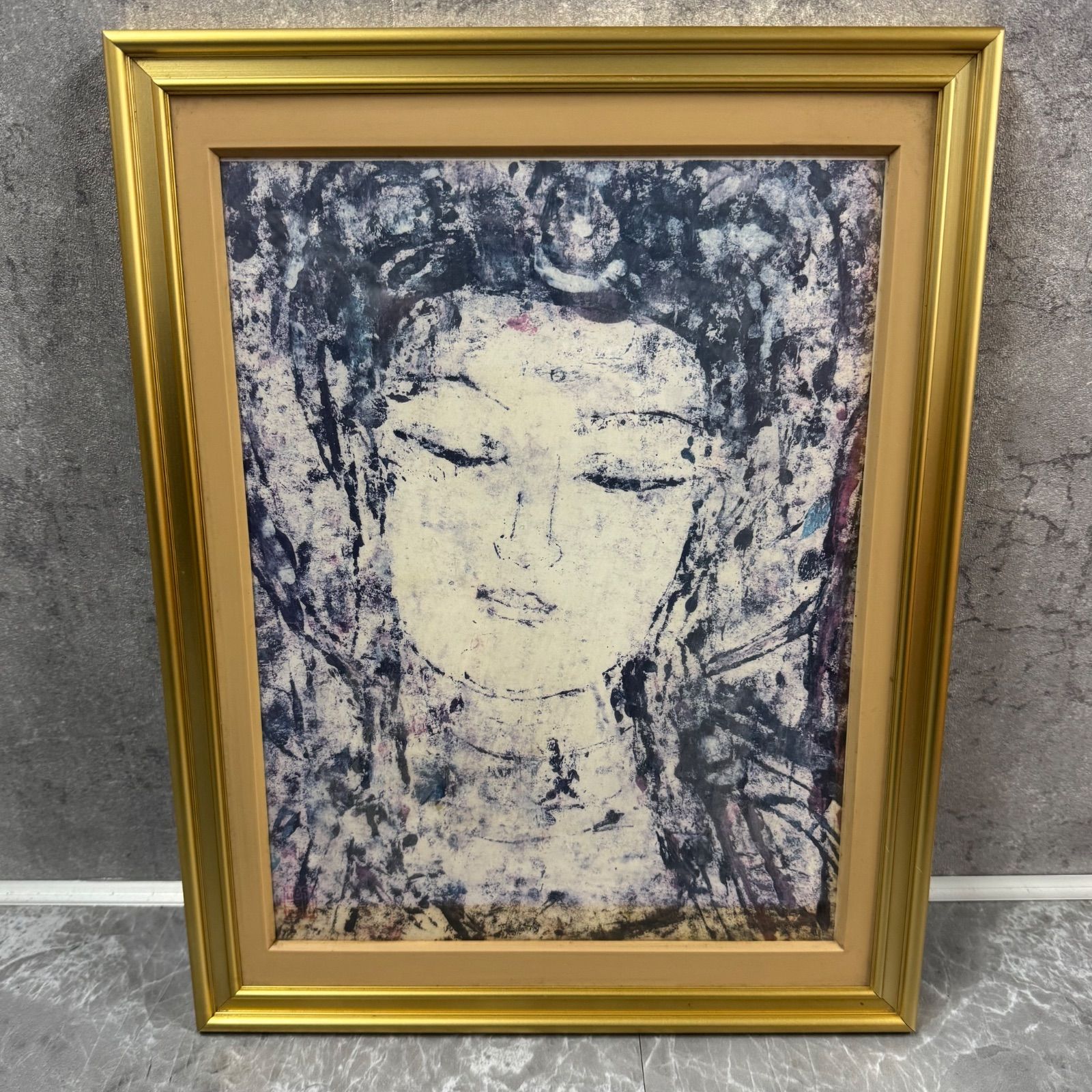 カード付】孔柏基 絵画 天恵 タリズマニック・アート 仏画 額装 縁起物