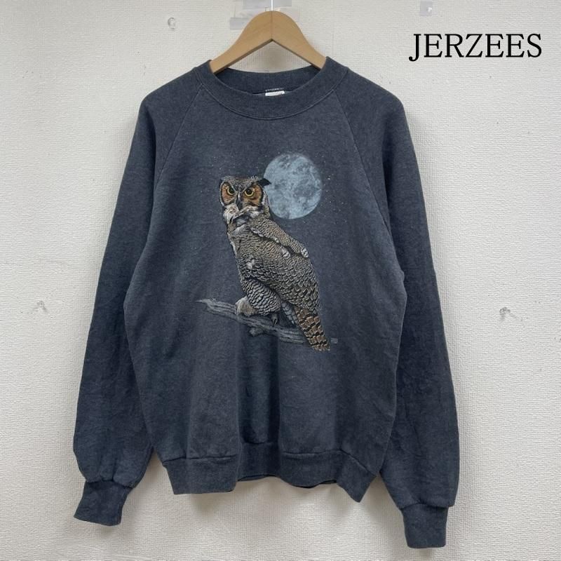 45r フクロウ スウェット ジャージーズ 80s フクロウ ラグラン スウェットシャツ アニマル