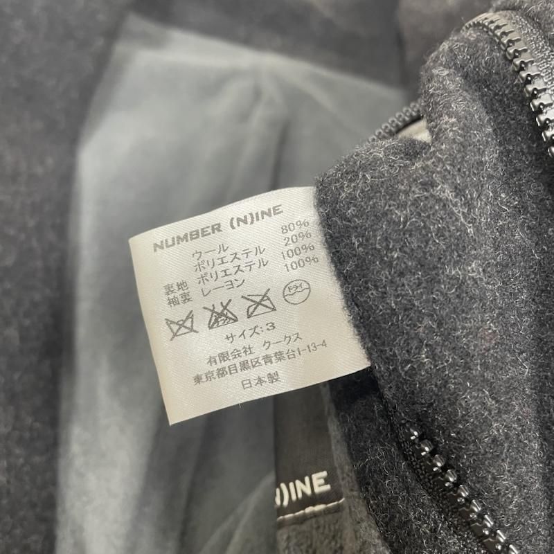 ナンバーナイン 音符 ウール チェスター コート ロング ジャケット