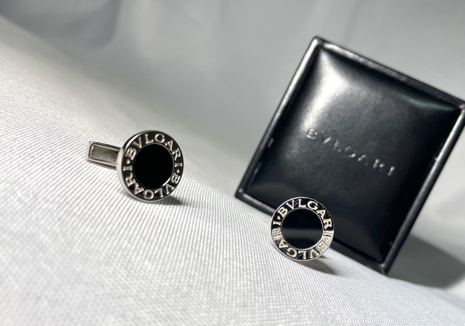 BVLGARI ブルガリ B-ZERO ロゴ ブラックオニキス & スターリング