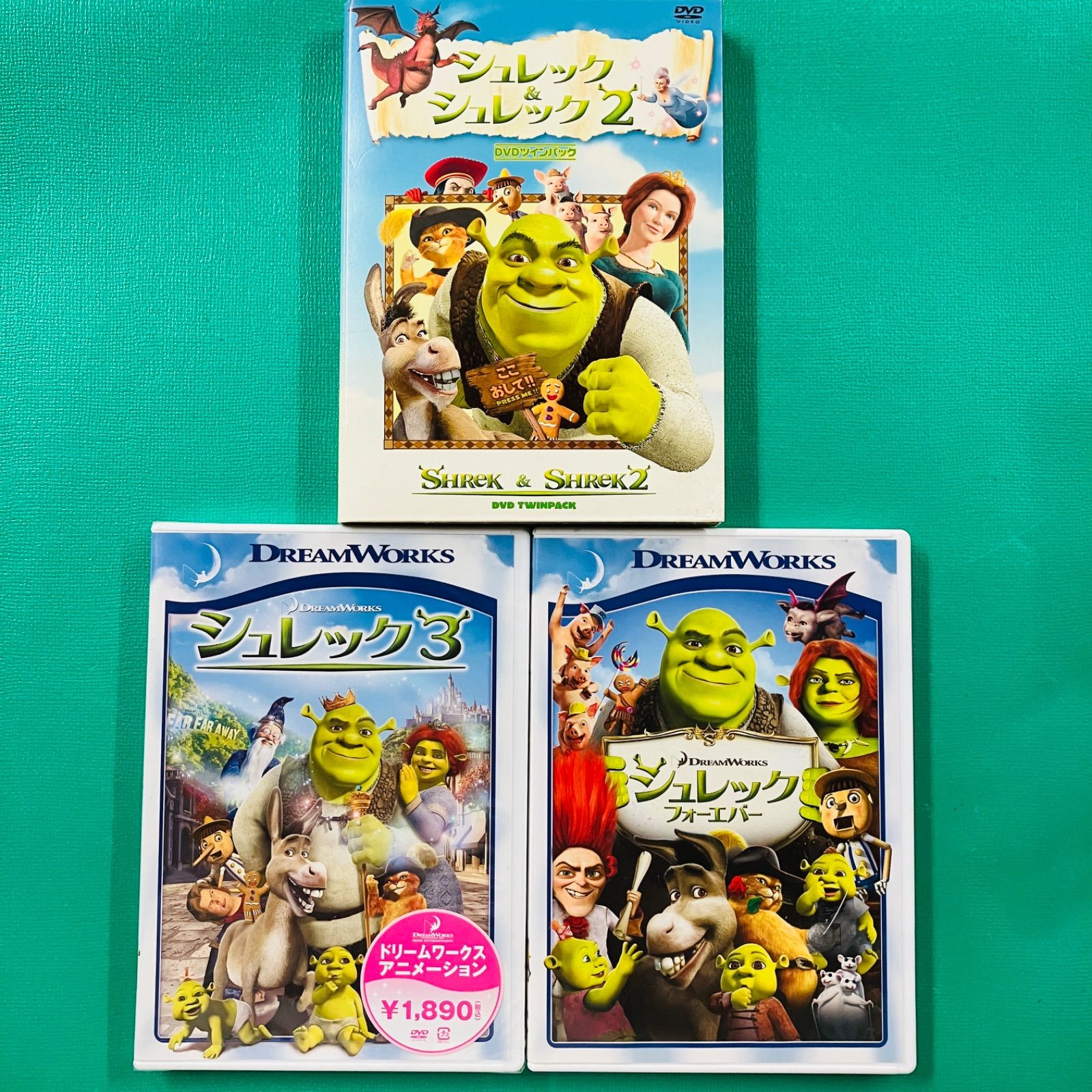 新品未開封品あり3点セット】DVD シュレック＆シュレック2 ツイン