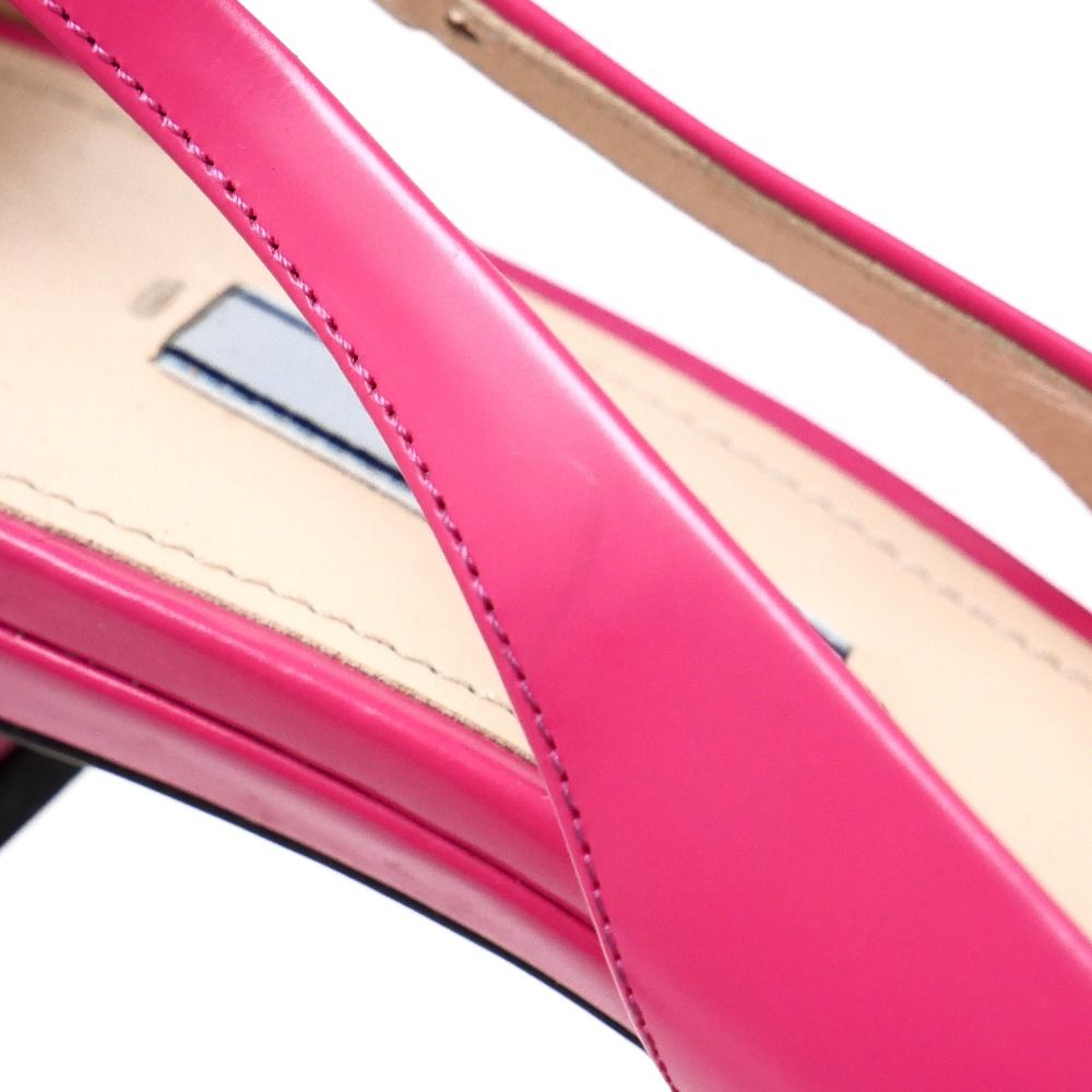 PRADA プラダ パンプス サイズ37 ストラップ ローヒール ポインテッド