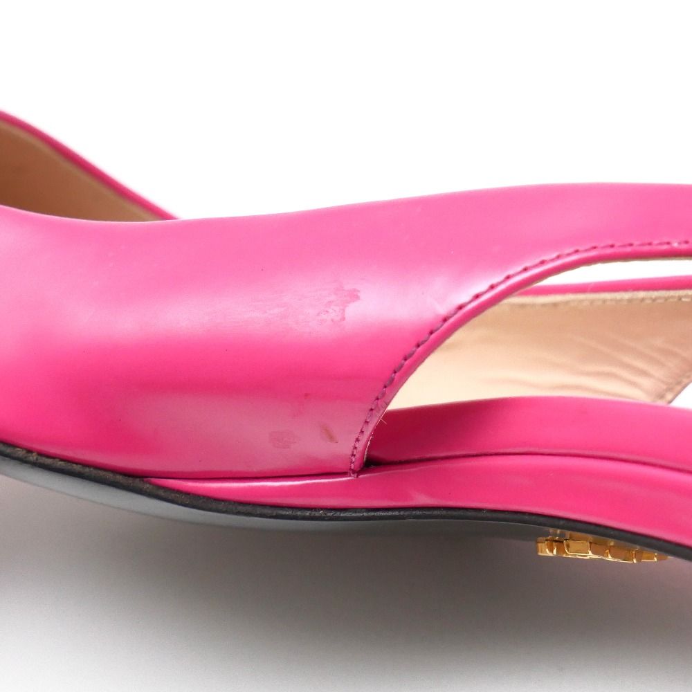 PRADA プラダ パンプス サイズ37 ストラップ ローヒール ポインテッド