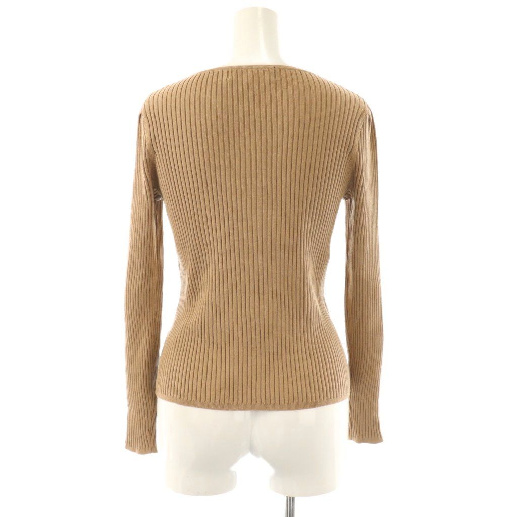 M'S GRACY オーガンジーニット38 エムズグレイシー M'S GRACY リボンクルーネックニット セーター プル