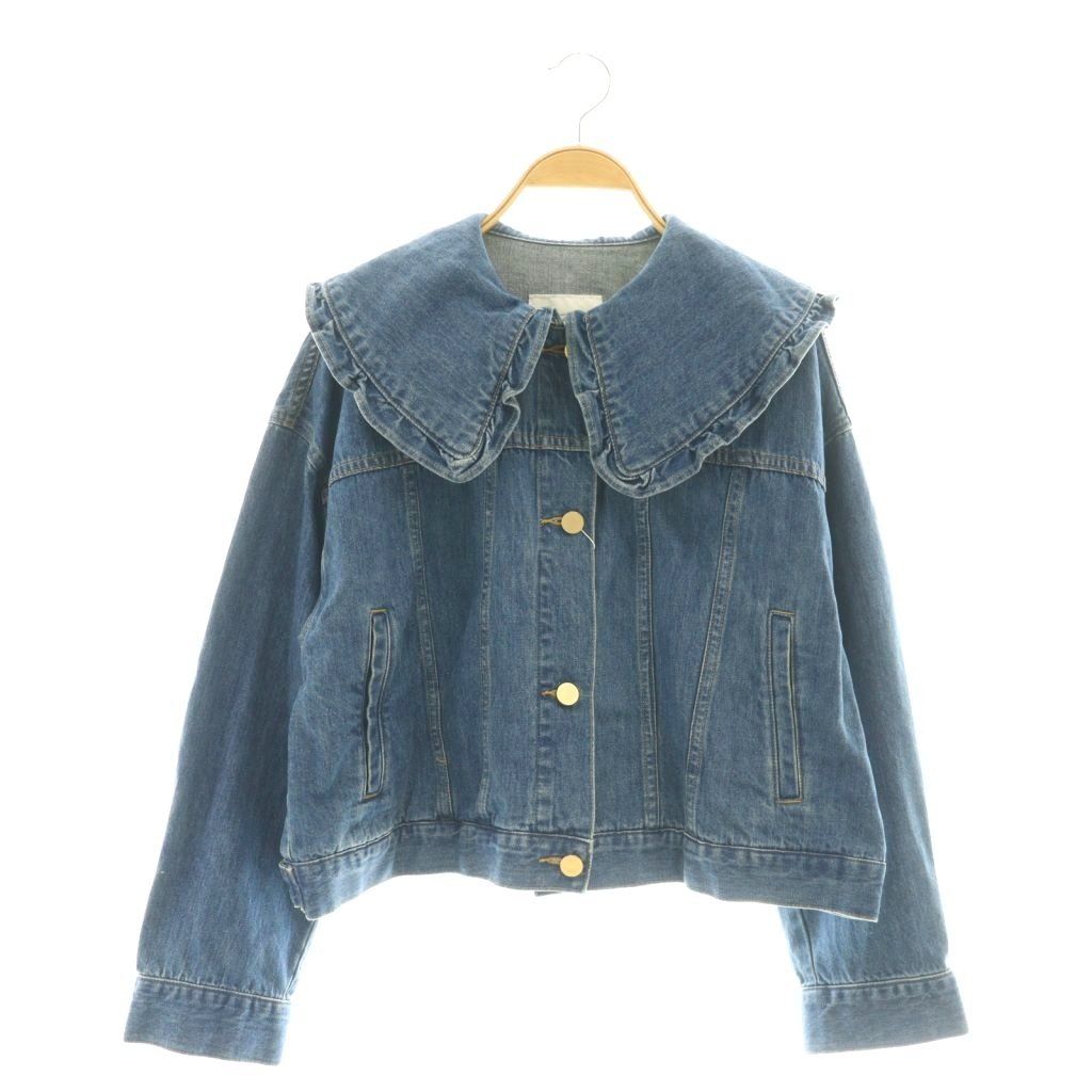 フリル付きデニムジャケット ラブティックボンボン｜La boutique