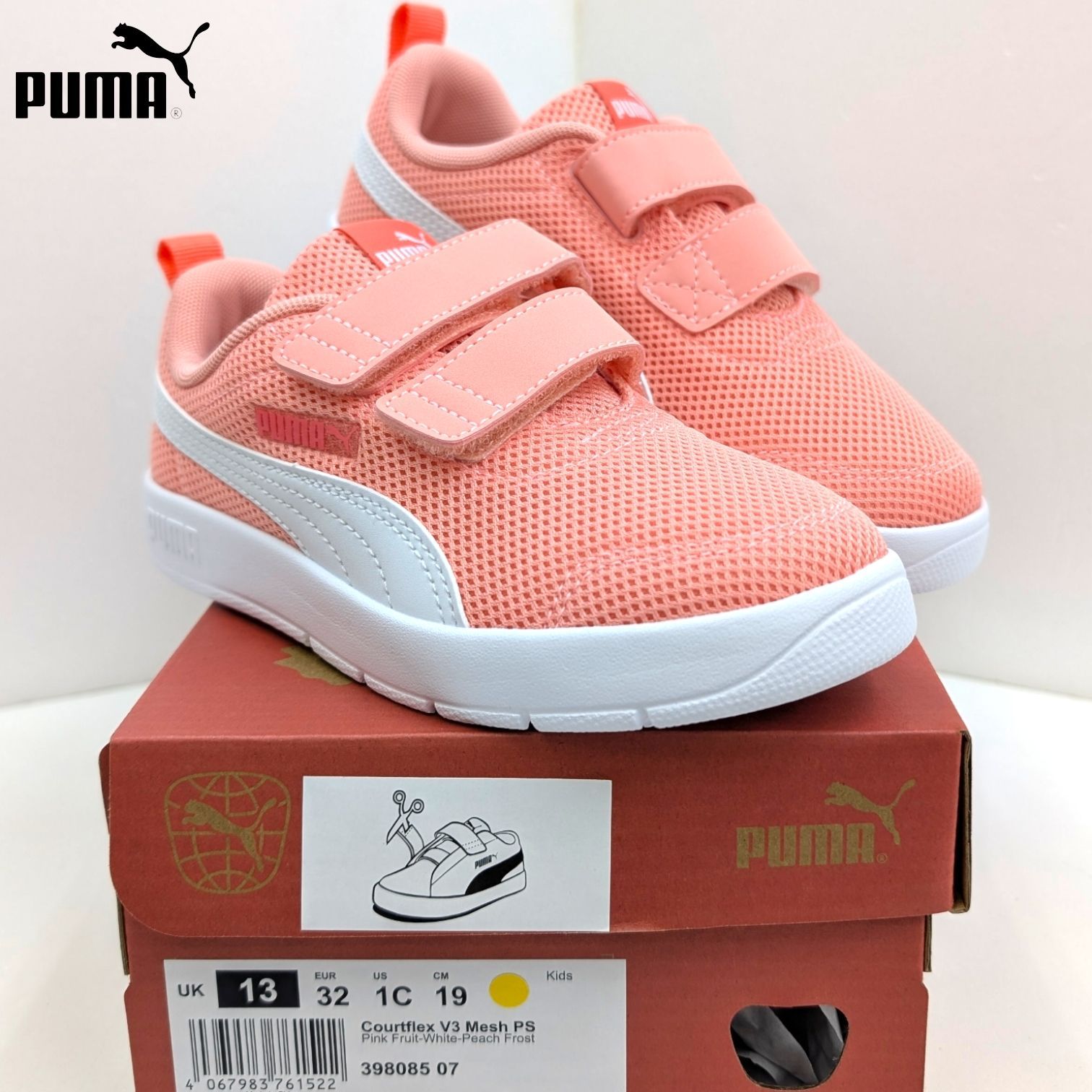 プーマ キッズ コートフレックス V3 メッシュPS 398085 07 ピンク