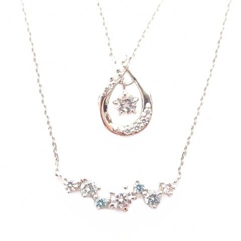 【販売】4℃ NOEL SKY 2020 ネックレス2本セット ヨンドシー 4℃ ケース付き 2020 クリスマス限定 Noel Sky シルバー