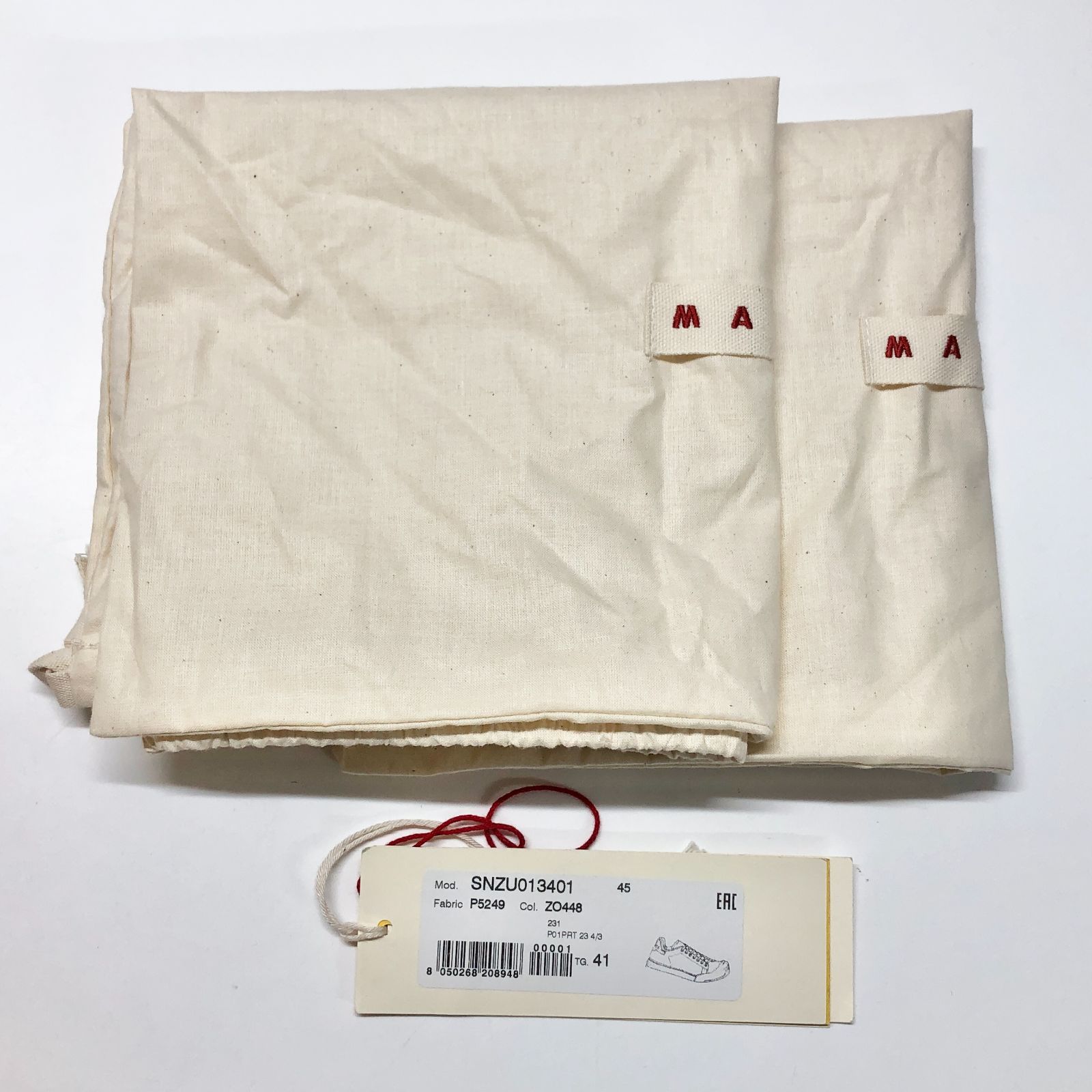 新品未使用 MARNI (マルニ) DADA BUMPER スニーカー ホワイト×ピンク 