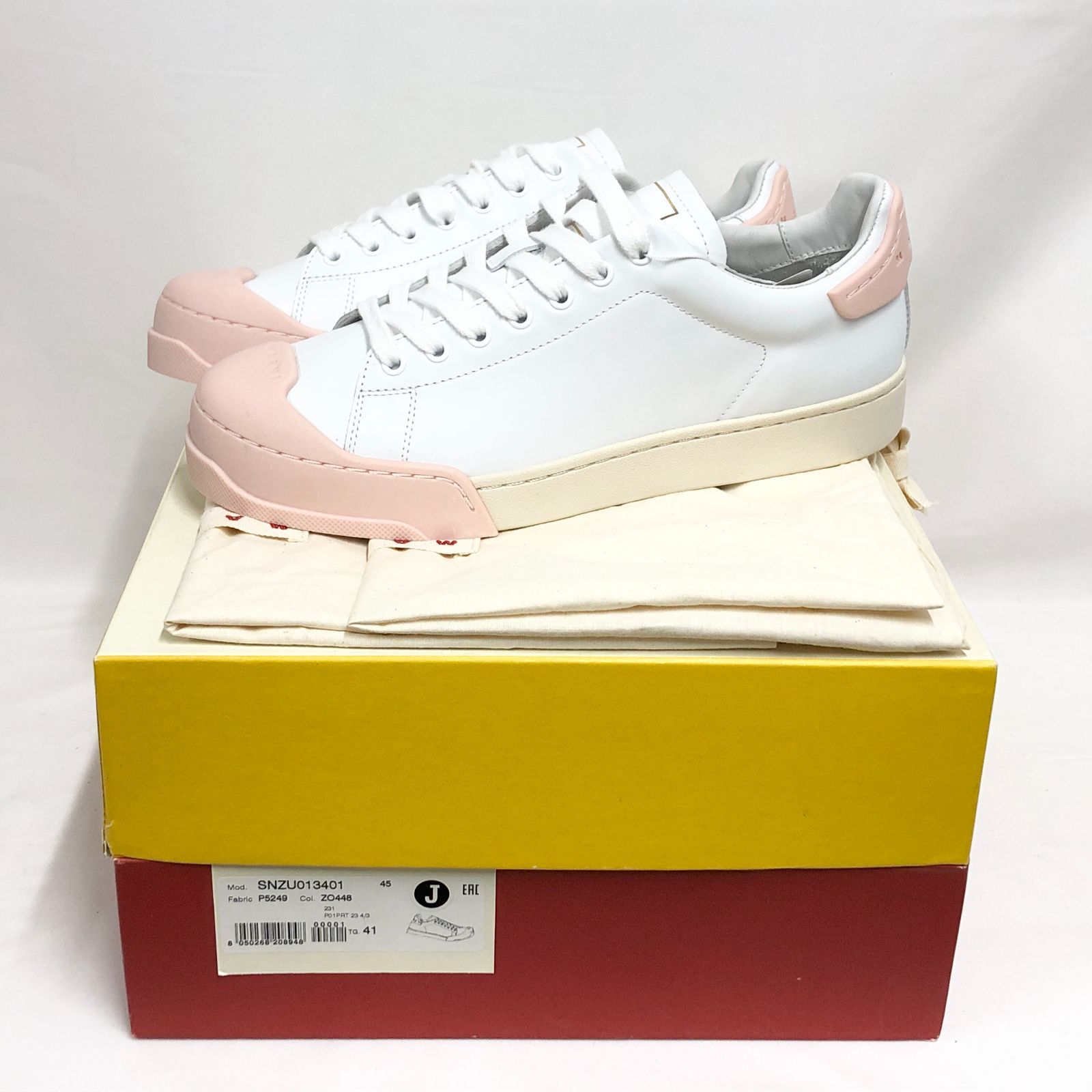 新品未使用 MARNI (マルニ) DADA BUMPER スニーカー ホワイト×ピンク