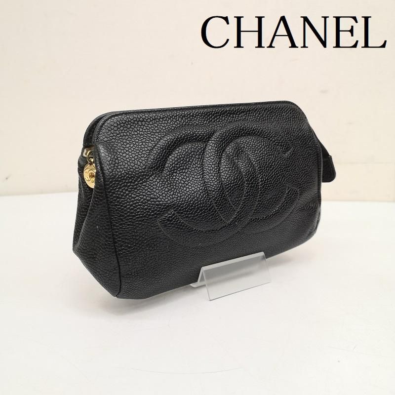 シャネル 90s ヴィンテージ ココマーク キャビアスキン メイク 化粧