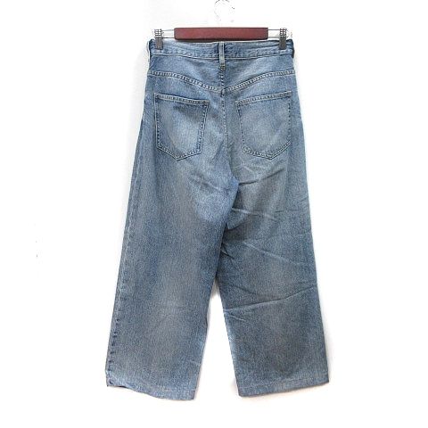 セオリー Theory ワイドパンツ ハイウエスト デニム ダメージ加工 25 