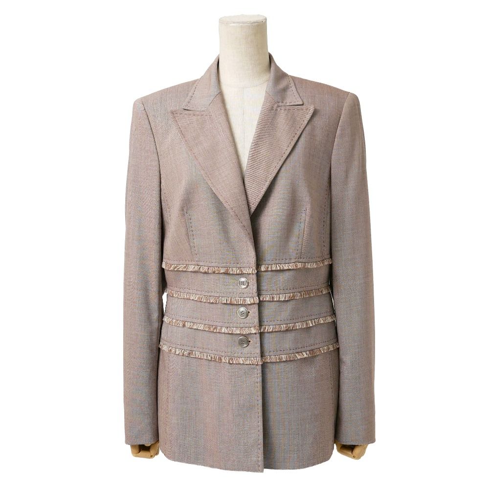 □美品□ESCADA エスカーダ テーラードジャケット サイズ38 ブレザー