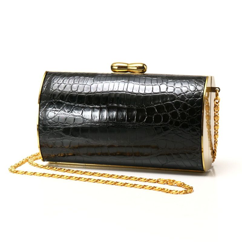 CROCODILE クロコダイル ショルダーバッグ レザー 本ワニ革  