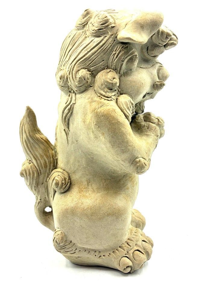 え沖 シーサー 小橋川昇 在銘 壺屋焼 陶器 置物 やちむん 昇 お祈り 琉球 お守り MH 0 MR 08