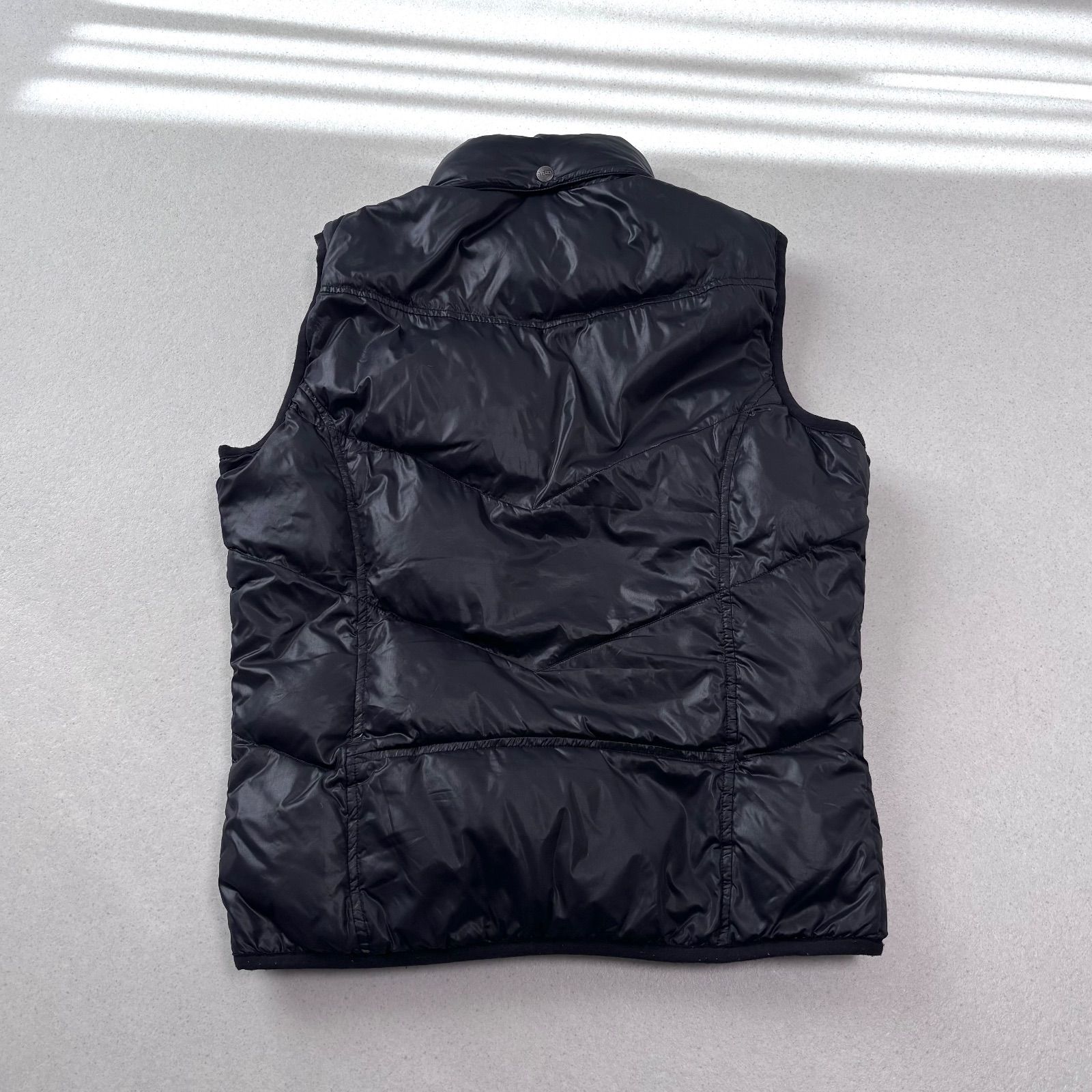 diesel logo down vest dark navy L 00s Y2K ディーゼル ワンポイント