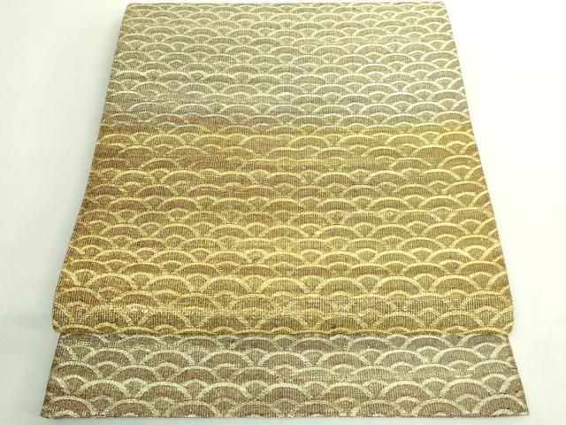 未使用 長尺 ■ 桝屋高尾 ねん金綴錦 袋帯 平和屋着物○極上 桝屋高尾 ねん金綴錦 全通柄袋帯 名物聚文青海 金