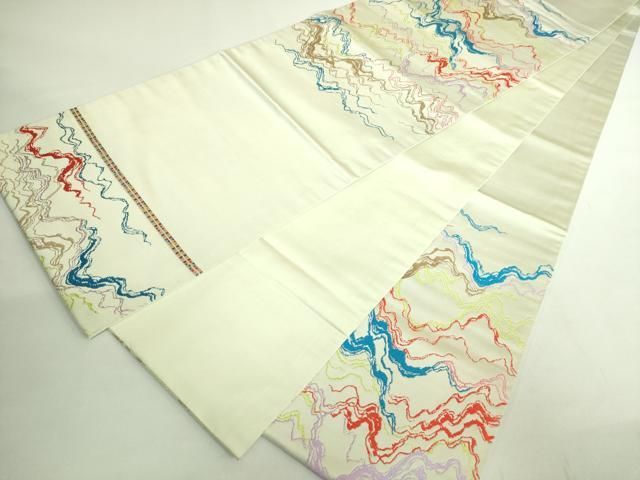 平和屋着物○極上 龍村晋謹製 太鼓柄袋帯 川衣錦 逸品 DZAB2085kh6