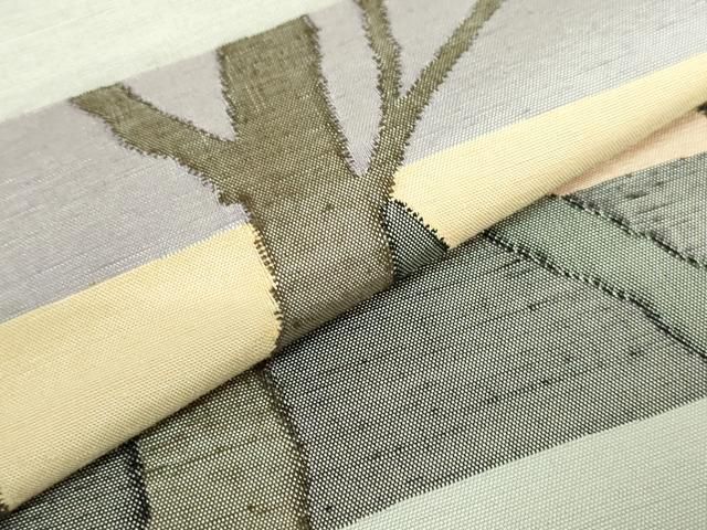 平和屋着物○極上 絲藝苑 上島洋山 両面 太鼓柄袋帯 木立 逸品