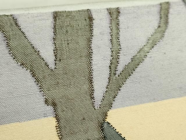 平和屋着物○極上 絲藝苑 上島洋山 両面 太鼓柄袋帯 木立 逸品