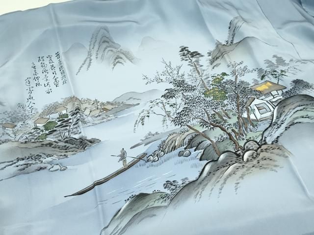 平和屋着物○極上 男性 紬 アンサンブル・長襦袢セット 色無地 錆