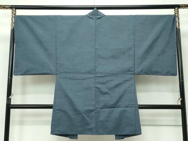 平和屋着物○極上 男性 紬 アンサンブル・長襦袢セット 色無地 錆