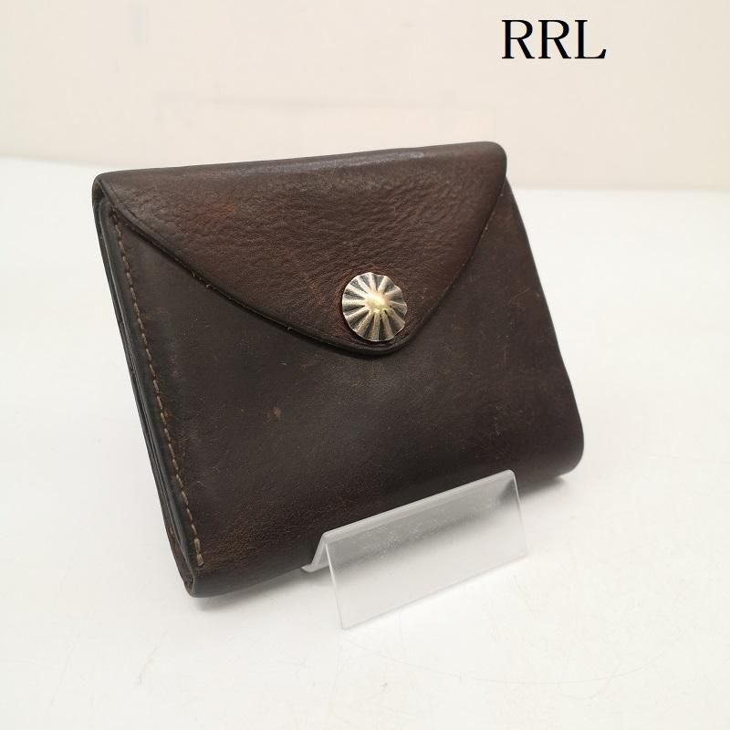 ダブルアールエル コンチョ レザー ウォレット 二つ折り 財布 メンズ