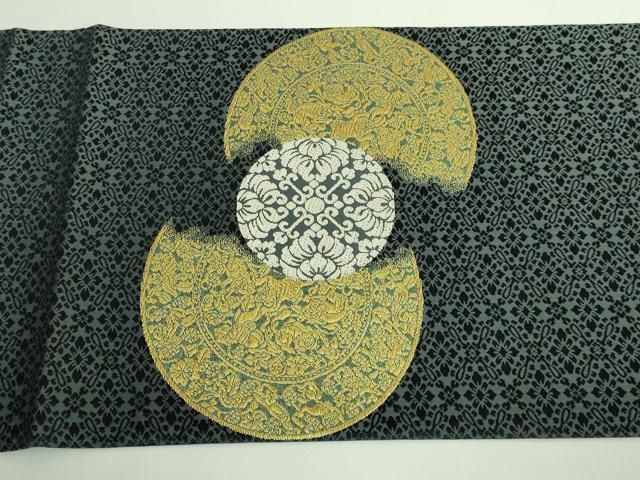 平和屋着物●極上　皇室・伊勢神宮御用　御御帯　山口美術織物　山口弘躬　太鼓柄袋帯　唐織　小葵地葡萄鏡文　羊羹色　逸品　DZAB2324kh6 楽天市場】平和屋本店□極上 山口美術織物 皇室 伊勢神宮御用 西陣織