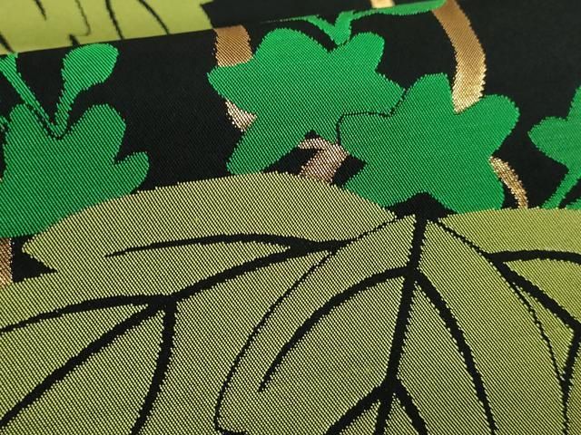 平和屋着物○極上 桝屋高尾 六通柄 本袋帯 桐 黒地 金糸 逸品