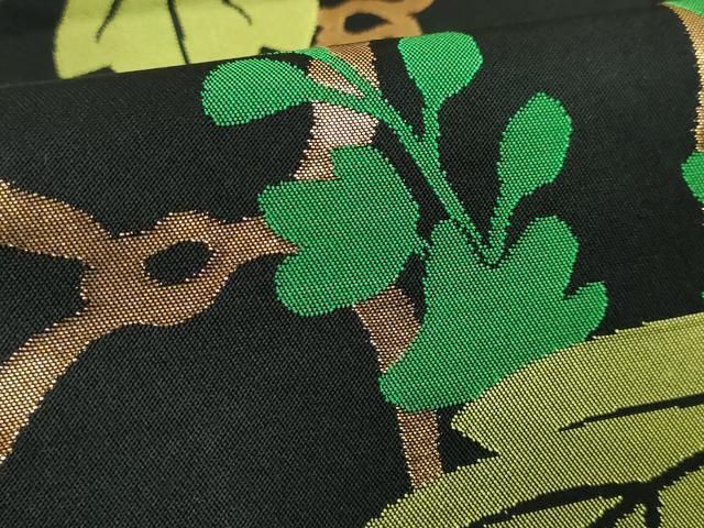 平和屋着物○極上 桝屋高尾 六通柄 本袋帯 桐 黒地 金糸 逸品