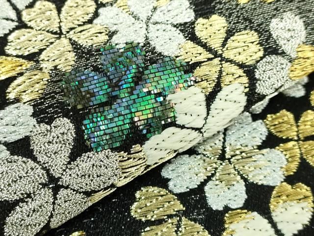 平和屋着物○極上 創業280年 誉田屋源兵衛 六通柄袋帯 唐織 螺鈿箔 舞