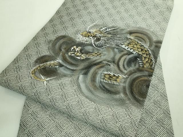 アンティーク名古屋帯　手描き　龍 Rumi Rock名古屋帯「龍」 [E1304] | Rumi Rock Store