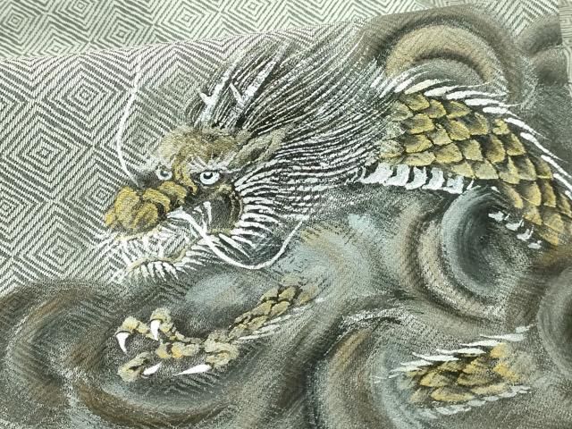 アンティーク名古屋帯　手描き　龍 Rumi Rock名古屋帯「龍」 [E1304] | Rumi Rock Store