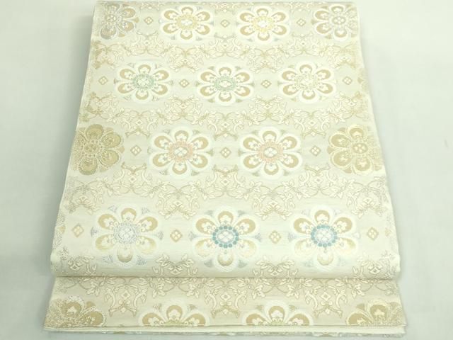 平和屋着物○極上 六通柄袋帯 唐織 花唐草 金糸 逸品 DZAB2630kh6