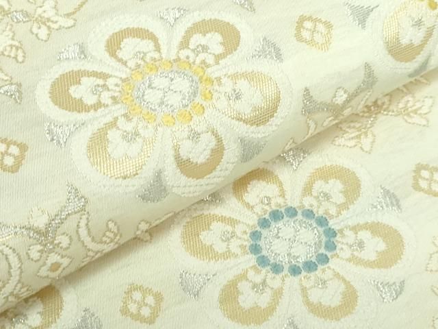 平和屋着物○極上 六通柄袋帯 唐織 花唐草 金糸 逸品 DZAB2630kh6