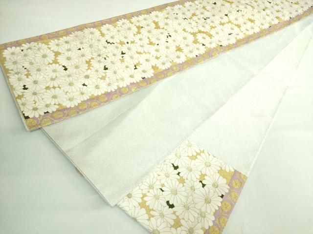 平和屋着物○極上 爪掻き本綴れ 太鼓柄袋帯 献上菊花文 金銀糸 逸品