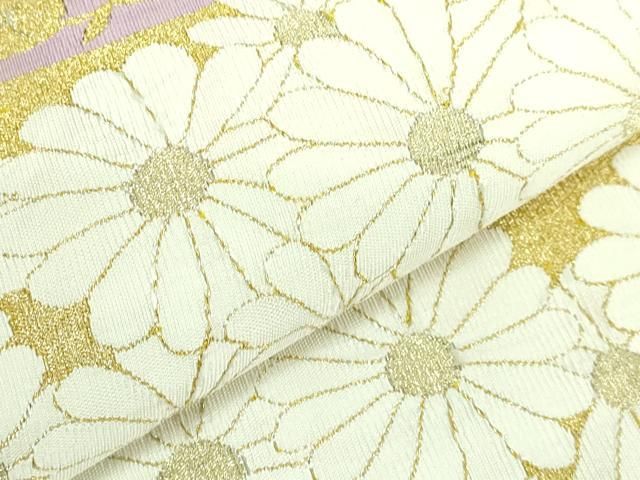 平和屋着物○極上 爪掻き本綴れ 太鼓柄袋帯 献上菊花文 金銀糸 逸品