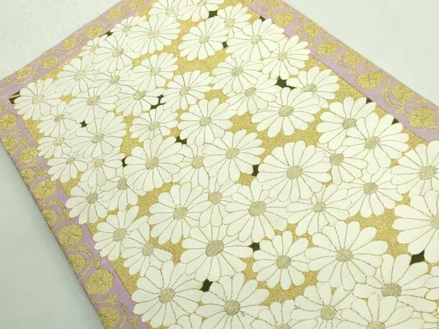 平和屋着物○極上 爪掻き本綴れ 太鼓柄袋帯 献上菊花文 金銀糸 逸品