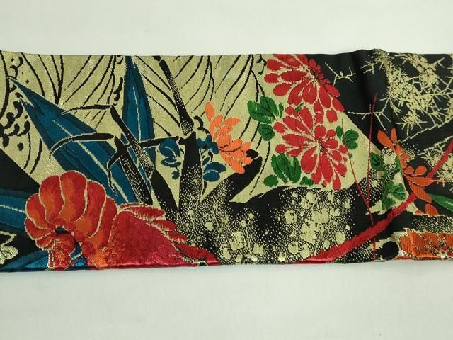 平和屋着物○極上 アンティーク 大正ロマン 九寸名古屋帯 伊勢海老
