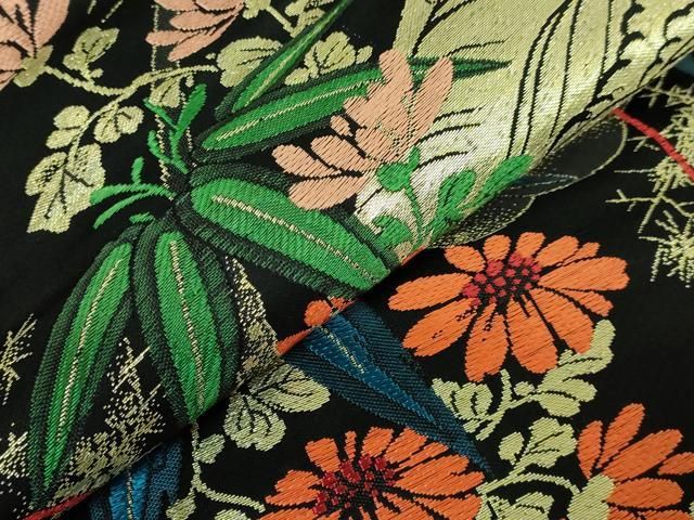 平和屋着物○極上 アンティーク 大正ロマン 九寸名古屋帯 伊勢海老